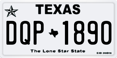 TX license plate DQP1890