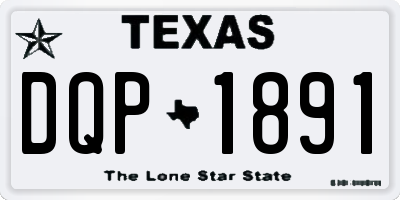 TX license plate DQP1891