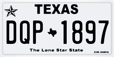 TX license plate DQP1897