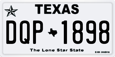 TX license plate DQP1898