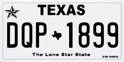 TX license plate DQP1899