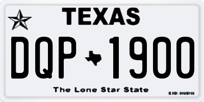 TX license plate DQP1900