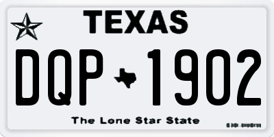 TX license plate DQP1902