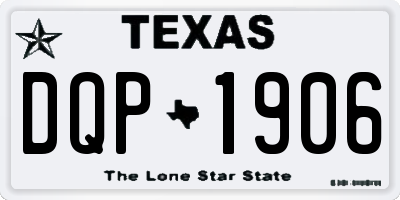 TX license plate DQP1906