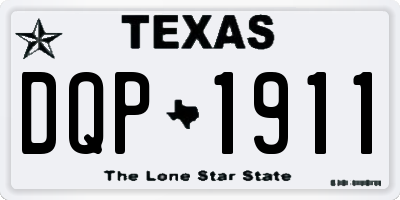 TX license plate DQP1911