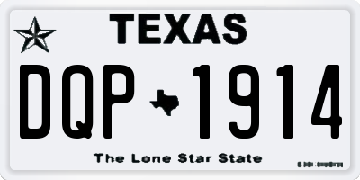 TX license plate DQP1914