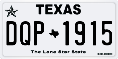 TX license plate DQP1915