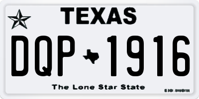TX license plate DQP1916