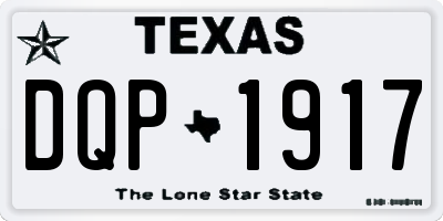 TX license plate DQP1917