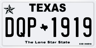 TX license plate DQP1919