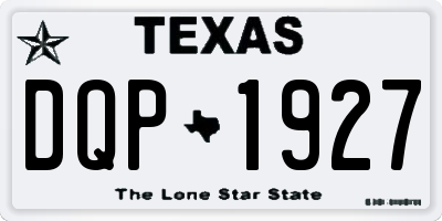 TX license plate DQP1927