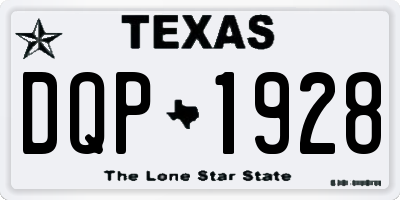 TX license plate DQP1928