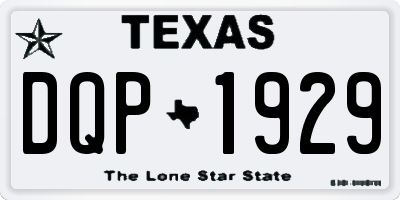 TX license plate DQP1929