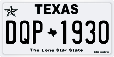 TX license plate DQP1930
