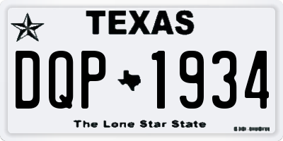 TX license plate DQP1934