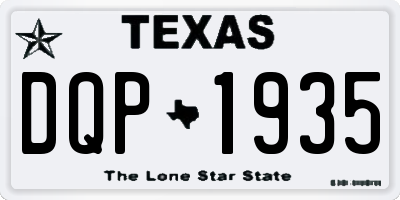 TX license plate DQP1935