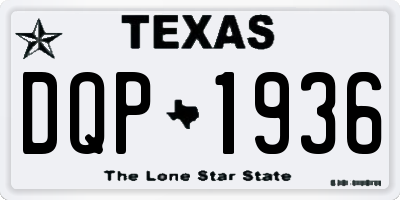 TX license plate DQP1936