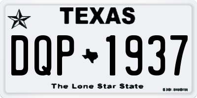 TX license plate DQP1937