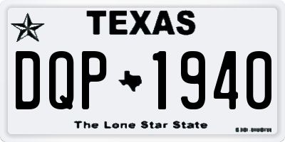 TX license plate DQP1940