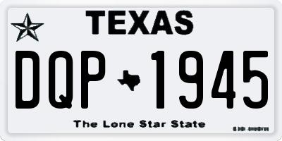 TX license plate DQP1945