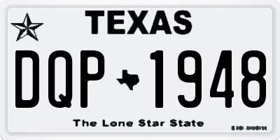TX license plate DQP1948