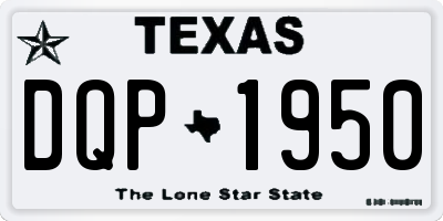 TX license plate DQP1950