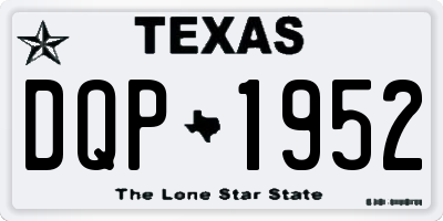 TX license plate DQP1952