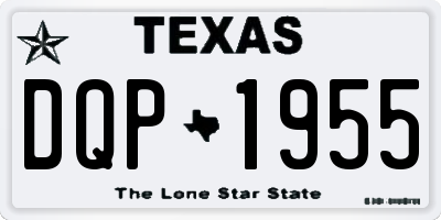 TX license plate DQP1955