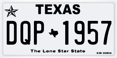 TX license plate DQP1957