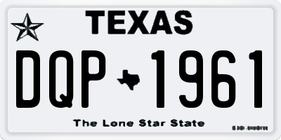 TX license plate DQP1961