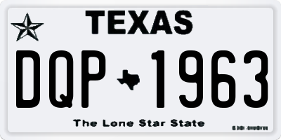 TX license plate DQP1963