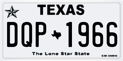 TX license plate DQP1966