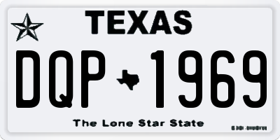TX license plate DQP1969