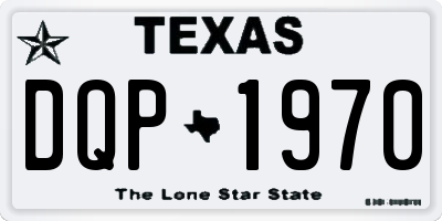 TX license plate DQP1970