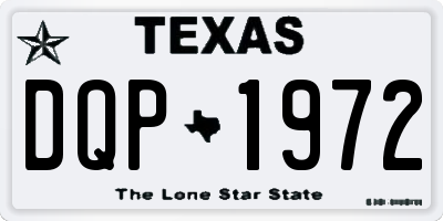 TX license plate DQP1972