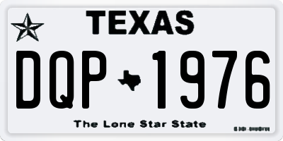 TX license plate DQP1976