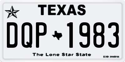 TX license plate DQP1983