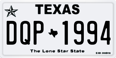 TX license plate DQP1994