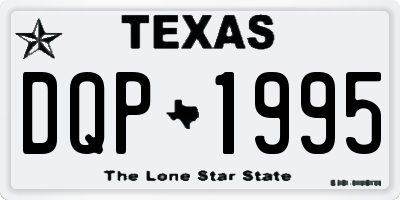 TX license plate DQP1995