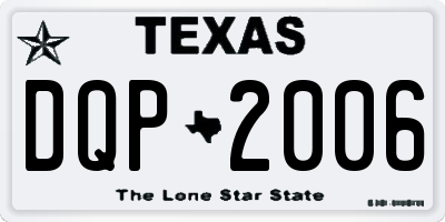 TX license plate DQP2006