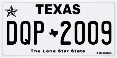 TX license plate DQP2009