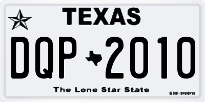 TX license plate DQP2010