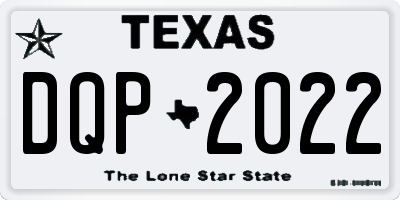TX license plate DQP2022