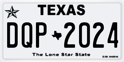 TX license plate DQP2024