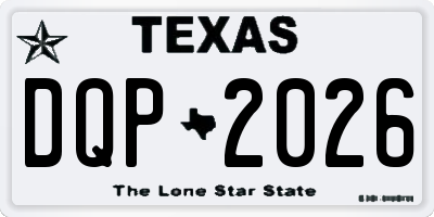TX license plate DQP2026