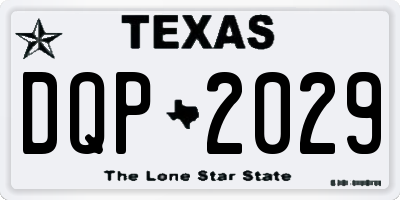 TX license plate DQP2029