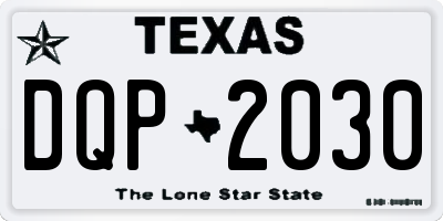 TX license plate DQP2030