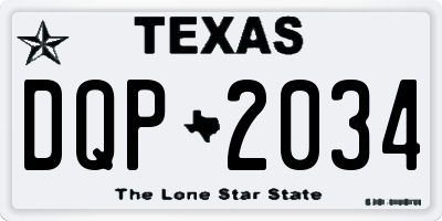 TX license plate DQP2034