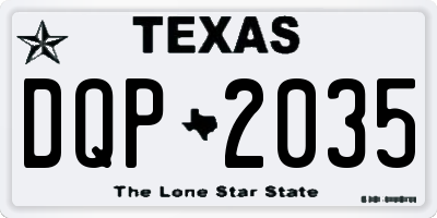 TX license plate DQP2035
