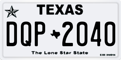 TX license plate DQP2040